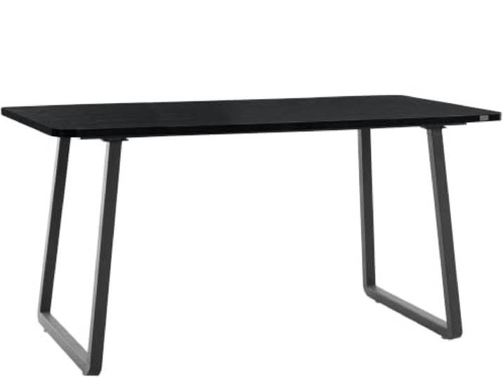 Leeds Esstisch 160 cm in schwarz