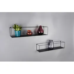 Regalset DROP TINKA (BHT 65x15x15 cm) - schwarz - BHT 65x15x15 cm