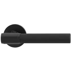 Griffwerk VAYA 136 ARIS Drückergarnitur, Fast2Fix, Graphitschwarz, smart2lock DIN R