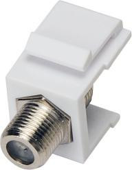 Alantec Keystone-adapter F-connector wit corrosiebestendig