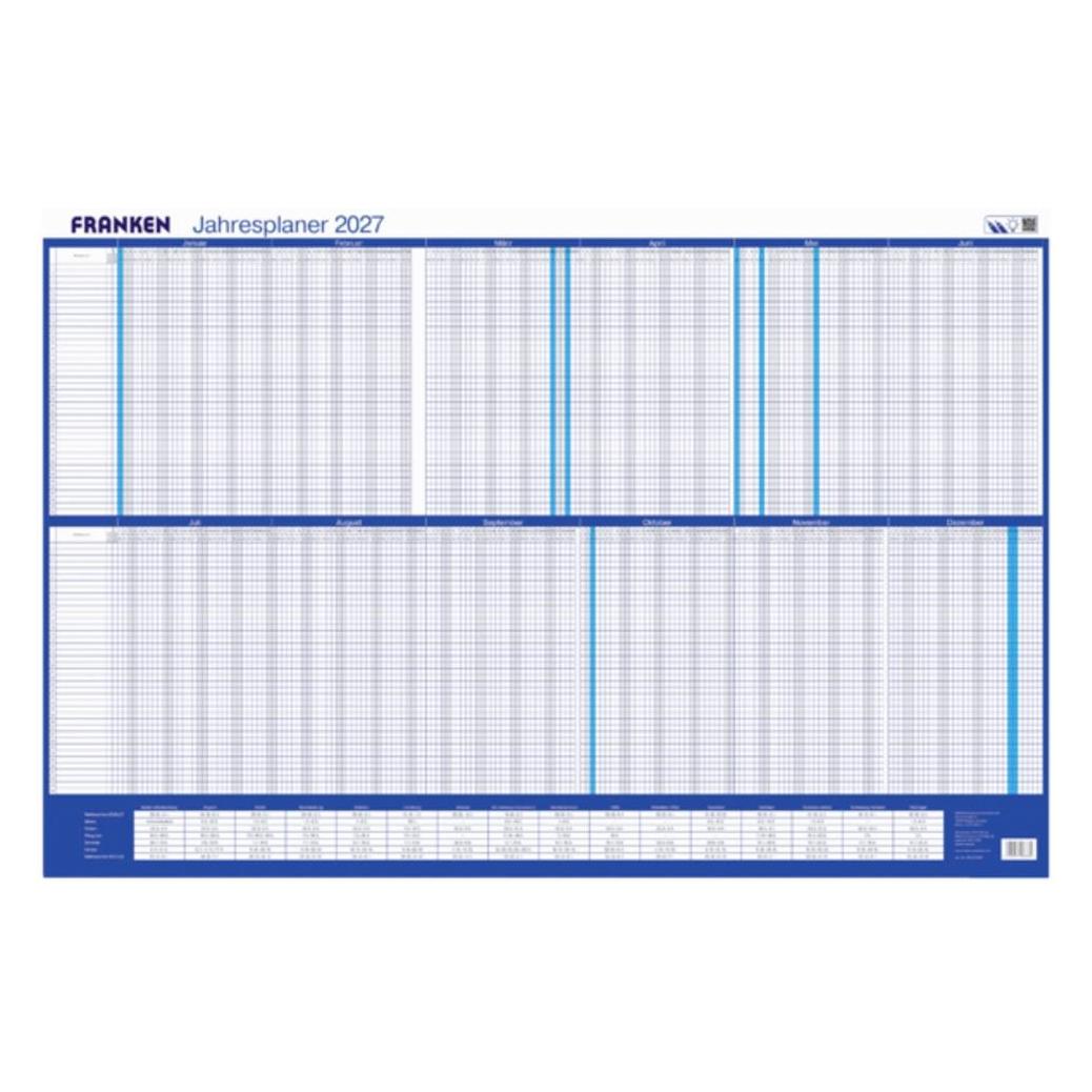 Franken 2027 Jahresplaner, Monats- und Tageseinteilung 91,0 x 61,0 cm (PKU100227)