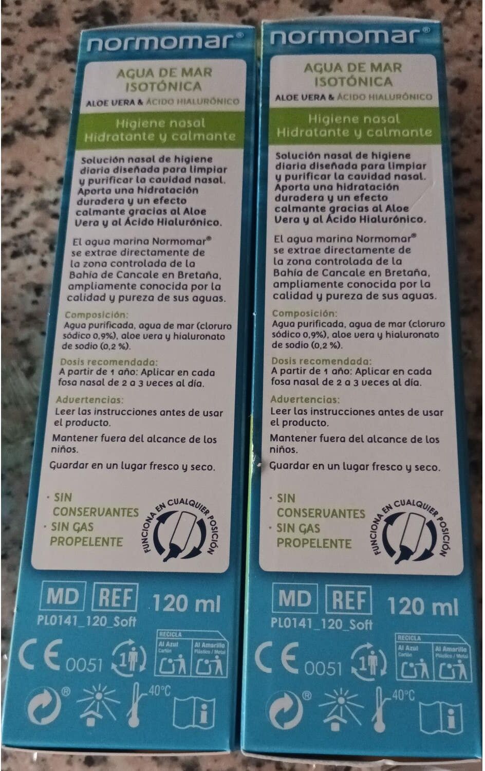 NORMOMAR Spray Aloe Ácido Hialurónico 2x120ml
