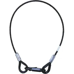 Showgear Safety Cable 3 mm - BGV-C1 WLL: 5 kg - 60 cm - schwarz