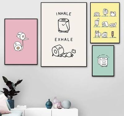 Uplift Picks Funny Bathroom Wall Art Toilet Humor Quote Canvas Minimalist Washroom Decor b 21x30 Cm