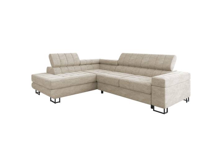 Mirjan24 Ecksofa Laris, Seite: Links, Champagner, L-Form, 271x203 cm, Wohnzimmer, Sofas & Couches, Wohnlandschaften, Ecksofas
