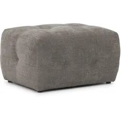 POLSTERHOCKER Kozy im Bumpy-Design aus weichem Taupe Chenille-Stoff