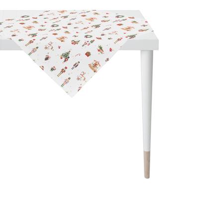 Mitteldecke APELT "8100", weiß (weiß, rot, grün), B:88cm L:88cm, Baumwollmischung, Tischdecken, Mitteldecke, in verschiedenen Größen erhältlich