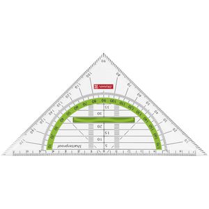 Brunnen Geodreieck 104975952, Colour Code, kiwi, 16 cm Hypotenuse, mit Griff, bruchsicher