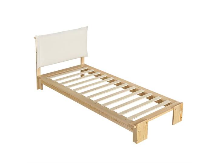 Lit tapissier en pin sapin mousse contreplaque 90x200cm