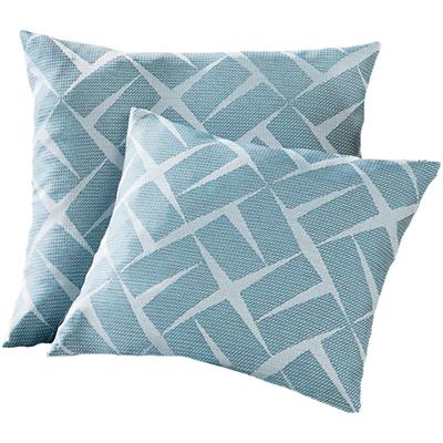 Dekokissen WECKBRODT "Jasper" Gr. 2, blau (petrol, gemustert), B:48cm L:48cm, Polyester, Dekokissen_Sitzkissen_Kissenhüllen, Kissenhülle, Jacquard, strukturierte Oberfläche,3D Effekt,ohne Füllung