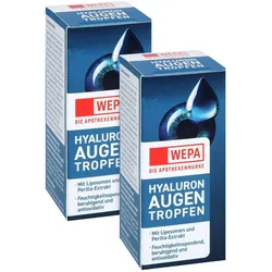 Wepa Hyaluron Augentropfen Doppelpack 2X10 ml