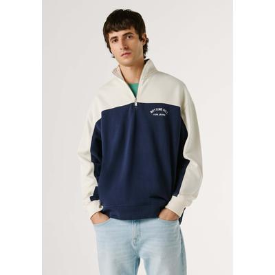 Strickpullover PEPE JEANS "Sweatshirt GASPAR", Herren, Gr. S, blau (sailor blau), 100% Baumwolle, Pullover Strickpullover