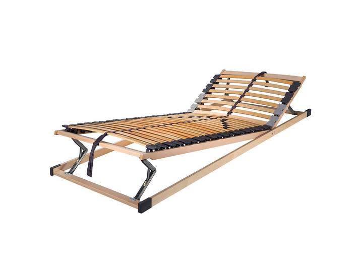 Verstellbarer Lattenrost Pluma KF 120 x 200cm Außenholme & Leisten: Schichtholz Birke, naturbelassen Querholme: Massivholz Buche, naturbelassen