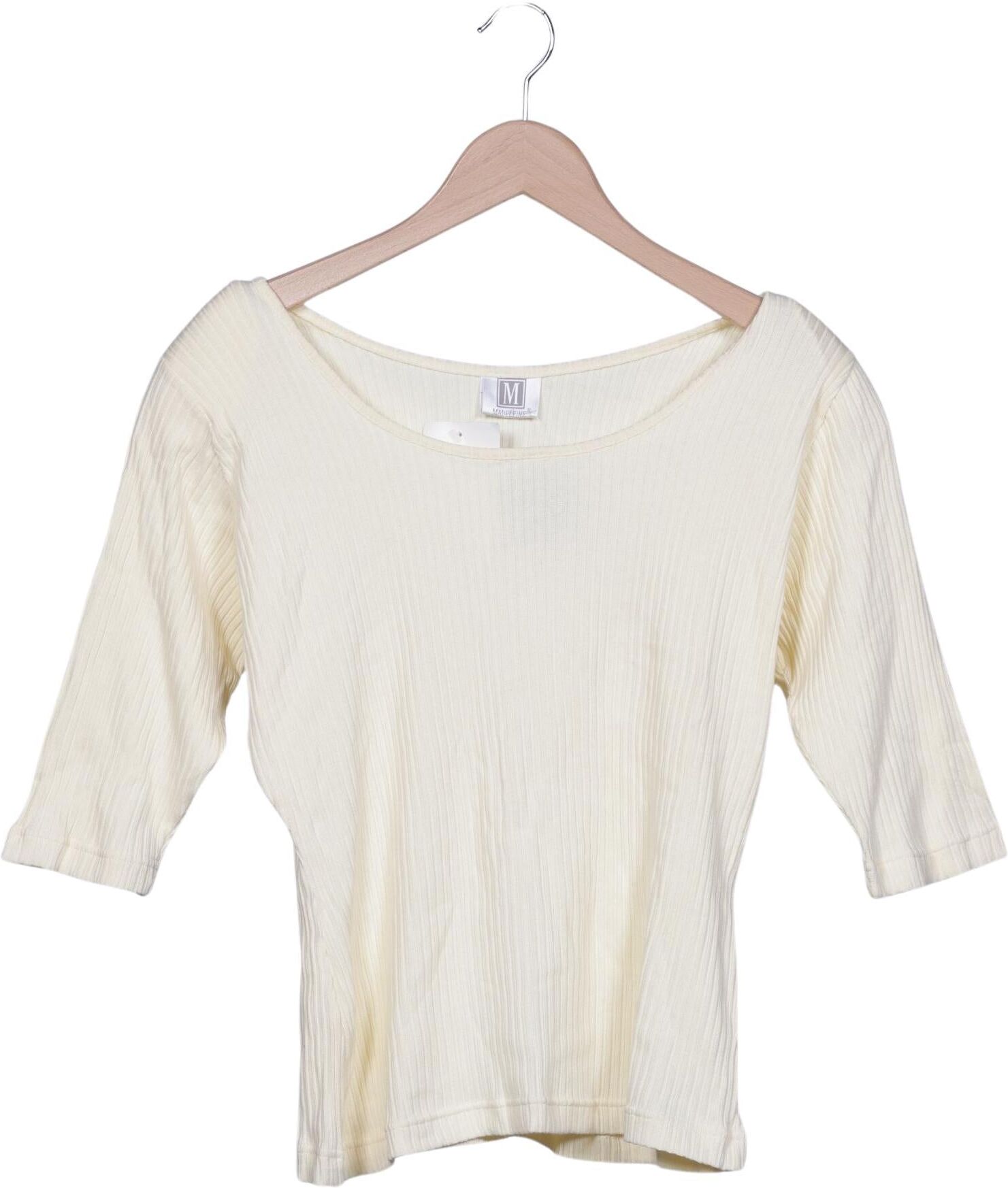 Madeleine Damen Pullover, Cremeweiß, Gr. L, Baumwolle - Second Hand