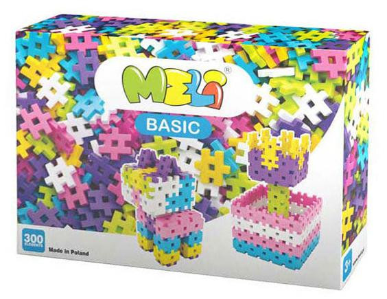 Meli Basic constructieblokken, roze, 300 onderdelen