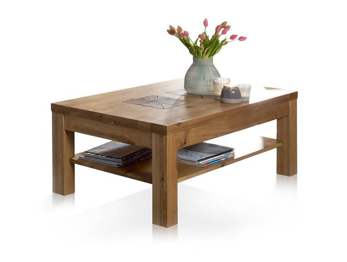 WINSTON Couchtisch, Material Massivholz, Wildeiche mit