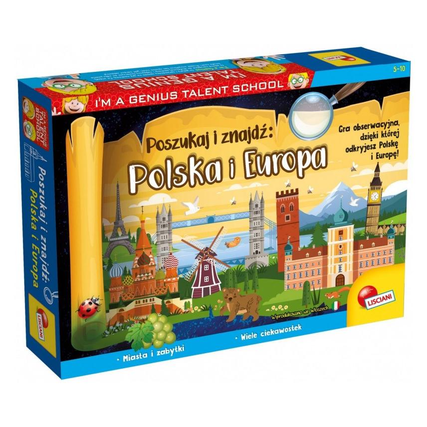 Lisciani Im Genius Game Suchen und finden: Polen und Europa (Italienisch) (304-PL92277)