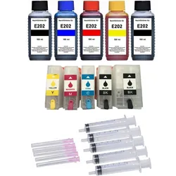 Wiederbefüllbare Tintenpatronen wie Epson 202, 202XL + 500 ml Nachfülltinte