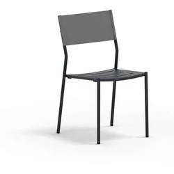 Vera Gartenstuhl stapelbar Dunkelgrau Steel