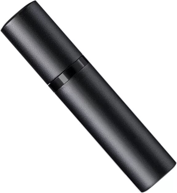 INF Atomiseur de parfum rechargeable 5ml noir mat – PCTG + aluminium, intérieur revêtu de verre, remplissage par le bas,