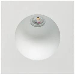EVN LED Wand-Einbaustrahler mit kaltweißem Licht feuchtraumgeeignet in weiß IP54 2W 6000K EinbauØ60