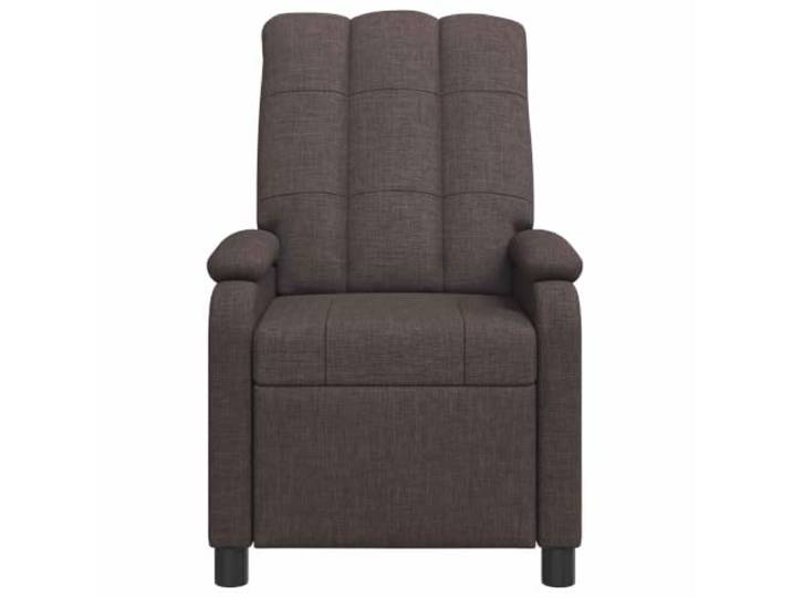 Sessel Recliner Dunkelbraun aus Polyestergewebe mit verstellbarer 115-160 Grad verstellbar, Metall-Holzrahmen, Schaumstoff-Füllung und Faser-Füllung, moderner Stil, leicht zu reinigen