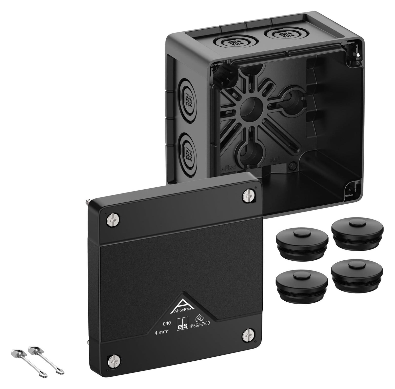 Spelsberg 40400001 Aansluitdoos Zwart IP66 IP67 IP69