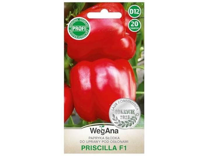 WegAna Zoete Peper Priscila F1 20 zaden Robuuste Groentezaden Kweekzaden voor BroeikasZoete Peper Zaden Zoete Zeer Productief