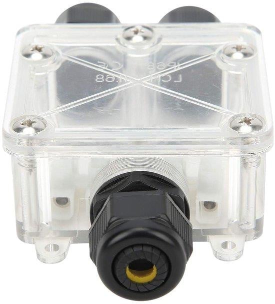 Waterdichte 3-weg kabelconnector voor buitenbedrading - IP68 - Zwart