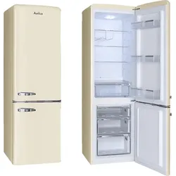 AMICA KGCR 387 100 B Retro Edition Kühlgefrierkombination (E, 244 l, 1810 mm hoch, Beige)
