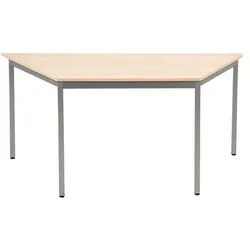Sodematub, Schreibtisch, Trapeztisch FT168TRAP-6515 Buche Silber (160 x 80 x 74 cm)