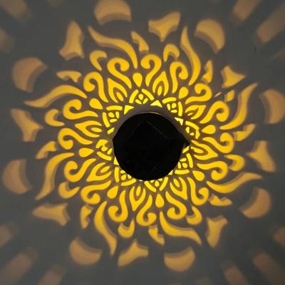 Uplift Essentials LED Solar Wall Light Waterproof Outdoor Lamp For Garden, Pathway, Steps, And Courtyard mandala