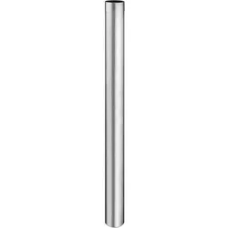 Dachrinne, Fallrohr, Grömo Metallsysteme, Rund, geschweißt, Titanzink blank, Länge 1m (Ausführung: 100x0.65x1000 mm)