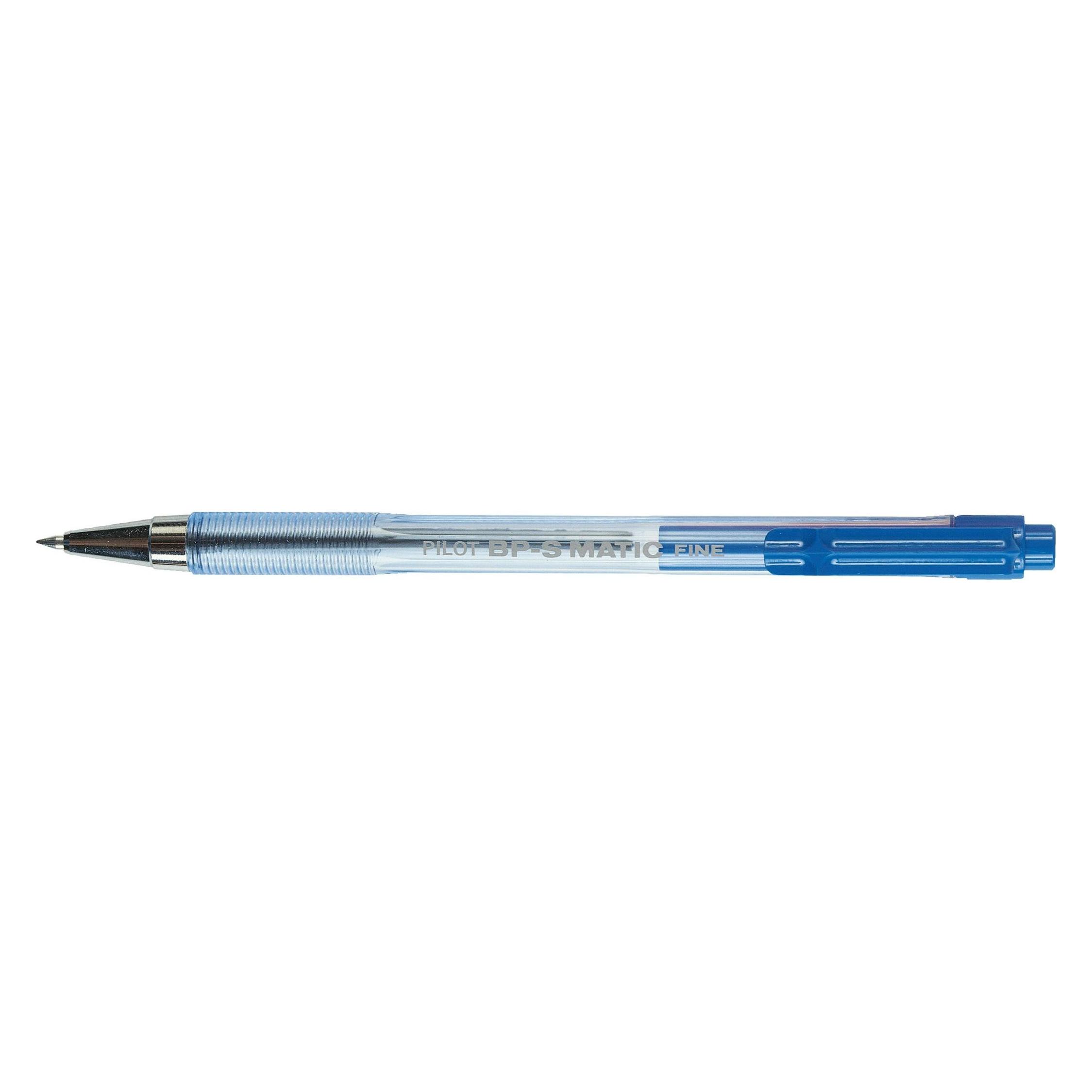 Pilot BP-S Matic, Clip, Clip-on retractable ballpoint pen, Blue, 1 pc(s), Fine (12x) (156403)
