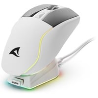 SKILLER SGM50W, Gaming-Maus weiß, inkl. Ladestation