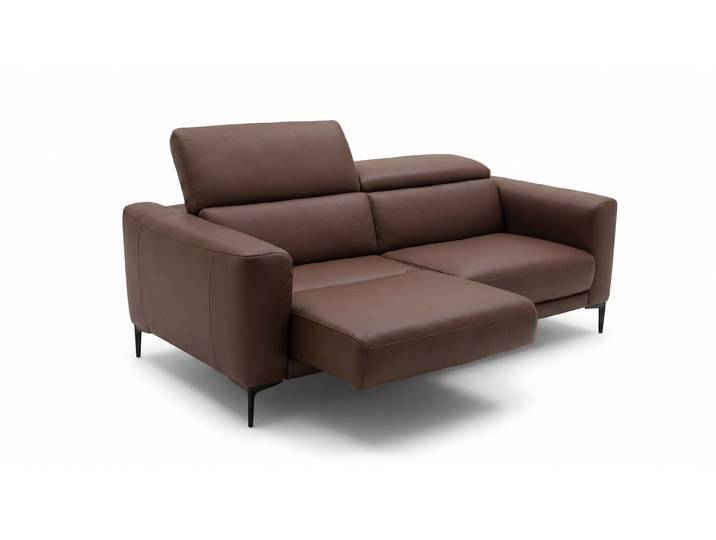 Designsofa ENNA 2-Sitzer Leder Echtleder Zweisitzer Sofa mit Sitzverstellung Slidingfunktion