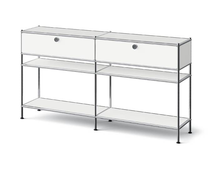 Tchibo - Metall-Konsole »Cn3 Slim Line« mit 2 Schubladen - 152x30,5x82cm - chrom -