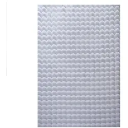 Carpetsale24 Teppich 140x200 cm Silber, Flauschiger Teppich in Felloptik mit Bubble-Design, Super Weich, Plüschig, Ideal für Wohnzimmer