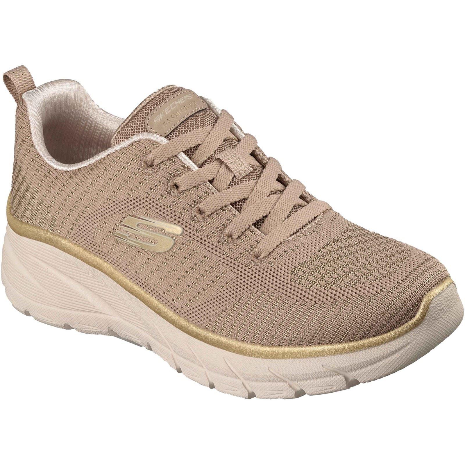 Skechers Fashion Fit 2.0 Polyester Damen Taupe/Gold Sneakers