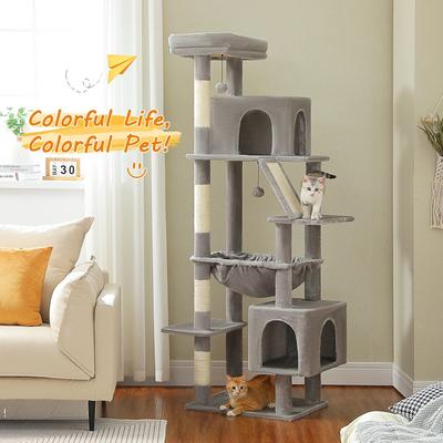 Uplifted Finds Majestic 180cm Multi Level Estate For Large Cats beige