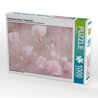 CALVENDO Puzzle Romantische Rosen, Vintage Style | 1000 Teile Lege-Größe 64x48cm Foto-Puzzle für glückliche Stunden