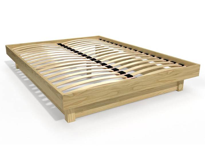 Lit plateforme 140x190 bois massif 140x190 Miel