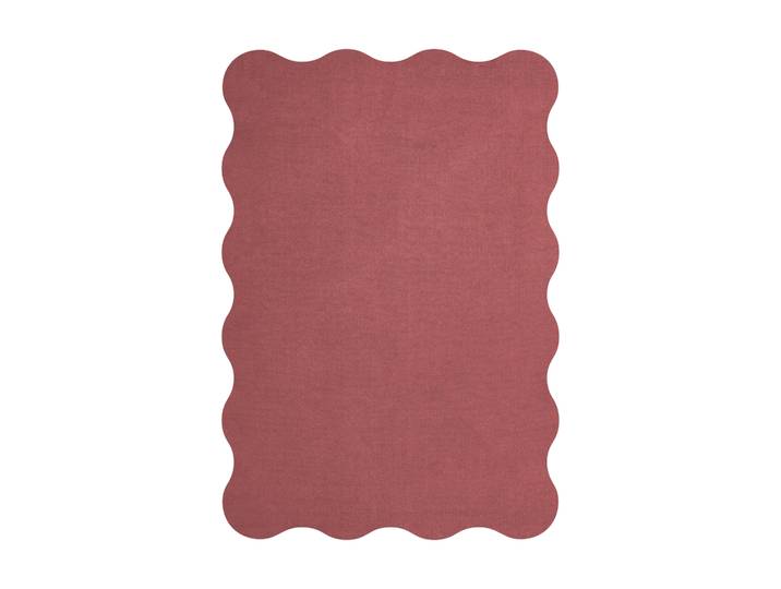 Layered Tapis en laine Scallop 250x350 cm Rosewood red