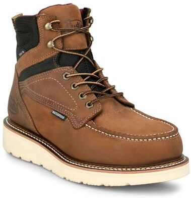 "Justin Boots Hardwire 6"" Moc Steel Toe - Mens 9 Brown Boot E2"