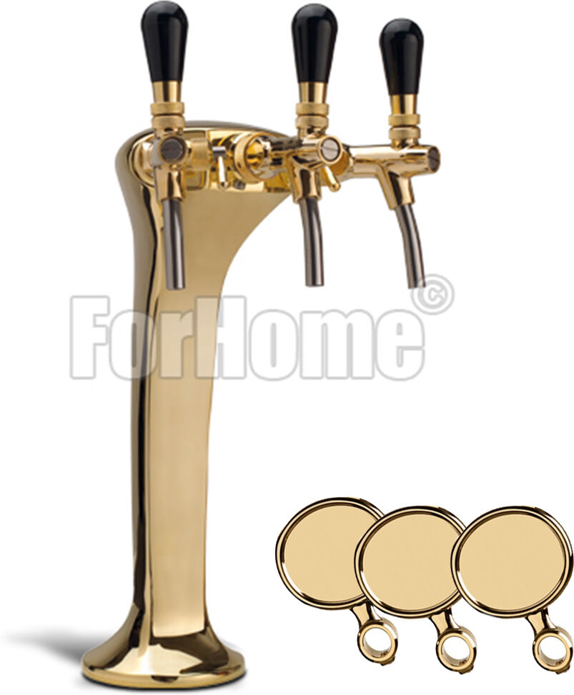 Colonna Per Spillatura Birra O Acqua Depurata Forhome Cobra Palmer 3 Vie Ottone