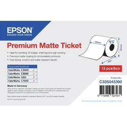 Epson Premium Matte Ticket Roll, 102 mm x 50 m