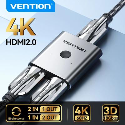 Vention HDMI Splitter Switch Out HDMI Switcher For PS5 Xbox Series X TV Monitor PC Laptop hdmi 2.0