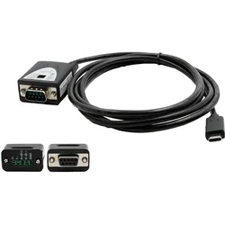Exsys GmbH USB 2.0 C-Stecker zu Seriell RS-422/485 Kabel, Surge Protection (FTDI Chip) (1.80 m), Schnittstellenkabel