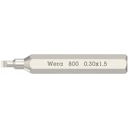 Wera 800/0 Micro Bits für Schlitzschrauben, 0,3 x 1,5 x 30 mm - 05058104001