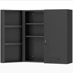 MEDIZINSCHRANK Kaltgewalzter-Stahl Schwarz
